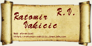 Ratomir Vakičić vizit kartica